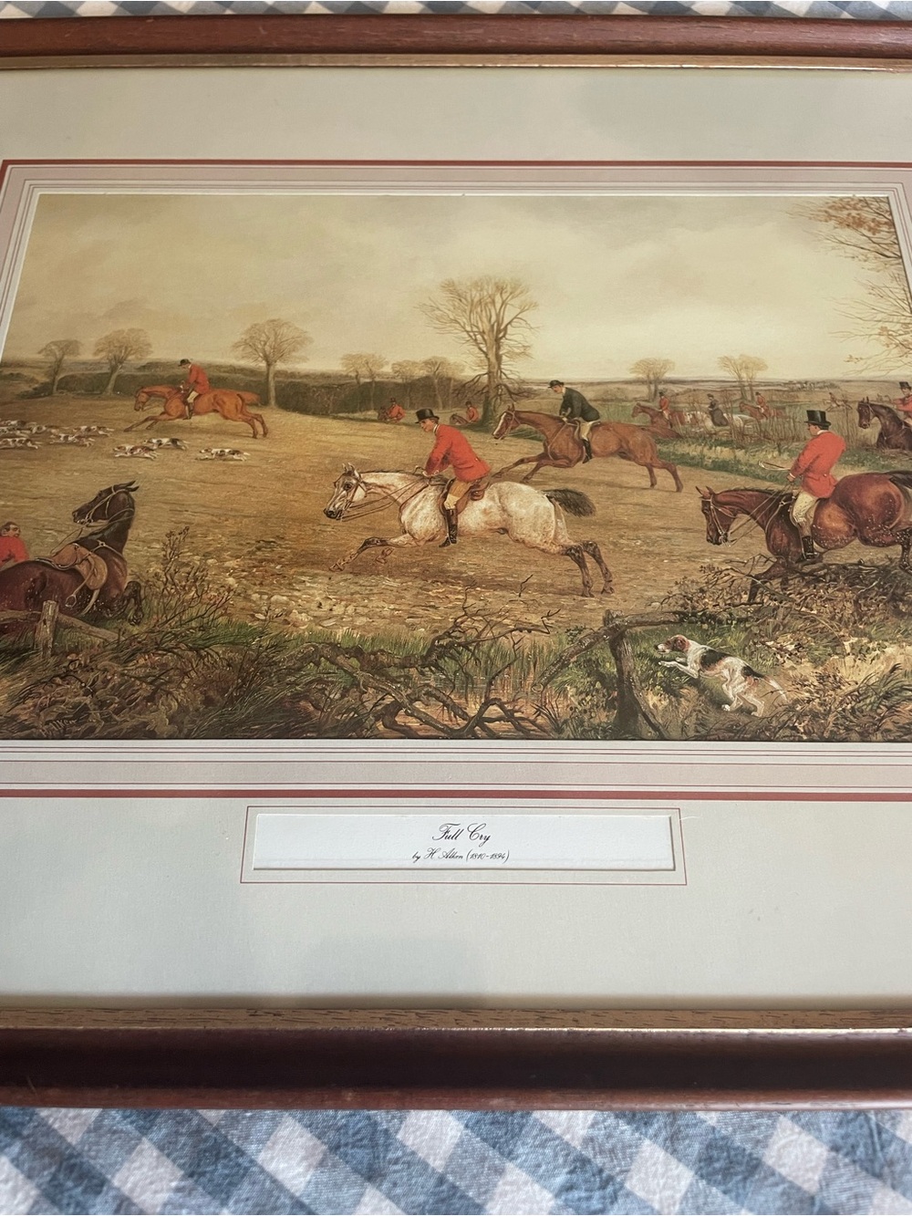 Vintage Equestrian Hunt Scene Wall Art - PRINT